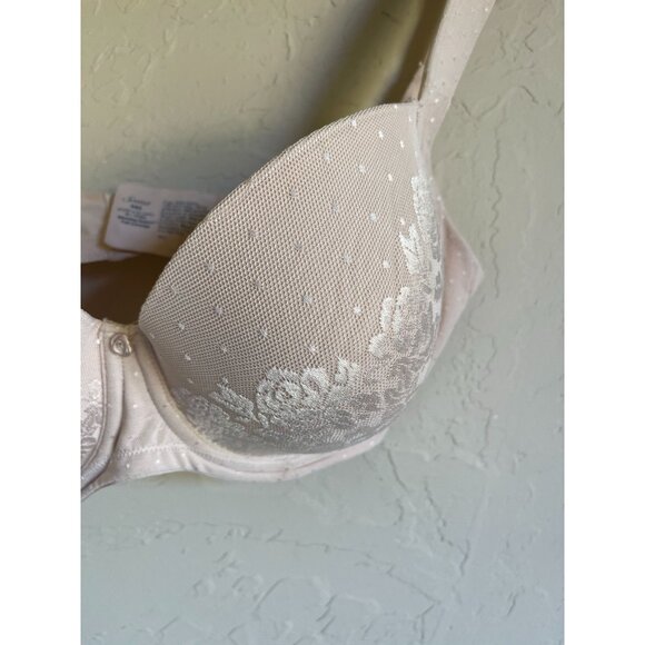 Soma 34G Stunning Support Full Coverage Underwire Tan Nude Bra Lace Trim - Picture 6 of 7